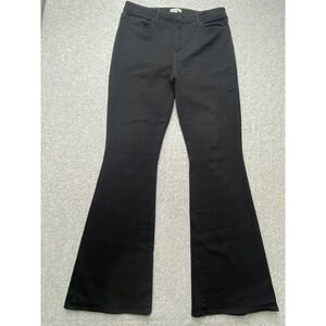 L'Agence Jeans Womens 31 Black High Rise Bell Flare‎ Leg USA Stretch Denim Pants